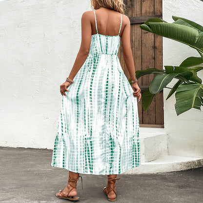 Elegant Green Maxi Dress for Summer