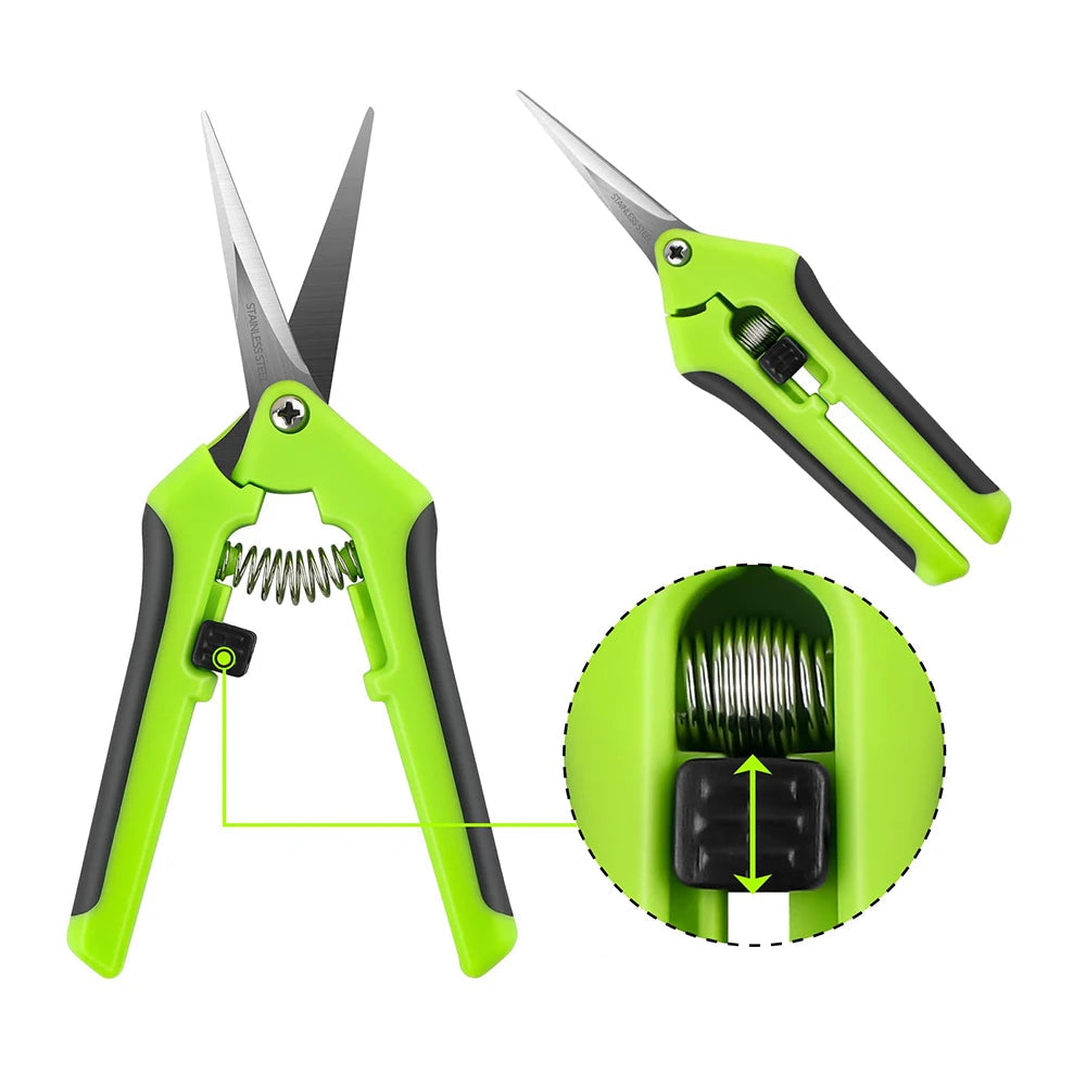 Stainless Steel Garden Pruning Shears with Ergonomic Grip