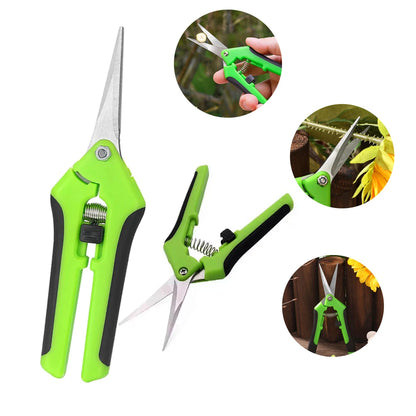 Stainless Steel Garden Pruning Shears with Ergonomic Grip