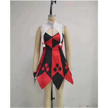 Red Clown-Inspired Costume Dress for Cosplay and Halloween