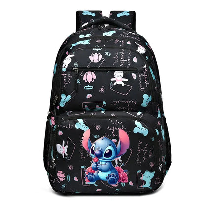 Kids Backpack with Cartoon Print and Multi-Pocket Storage