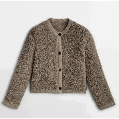 Women's Textured Button-Front Cardigan Jacket
