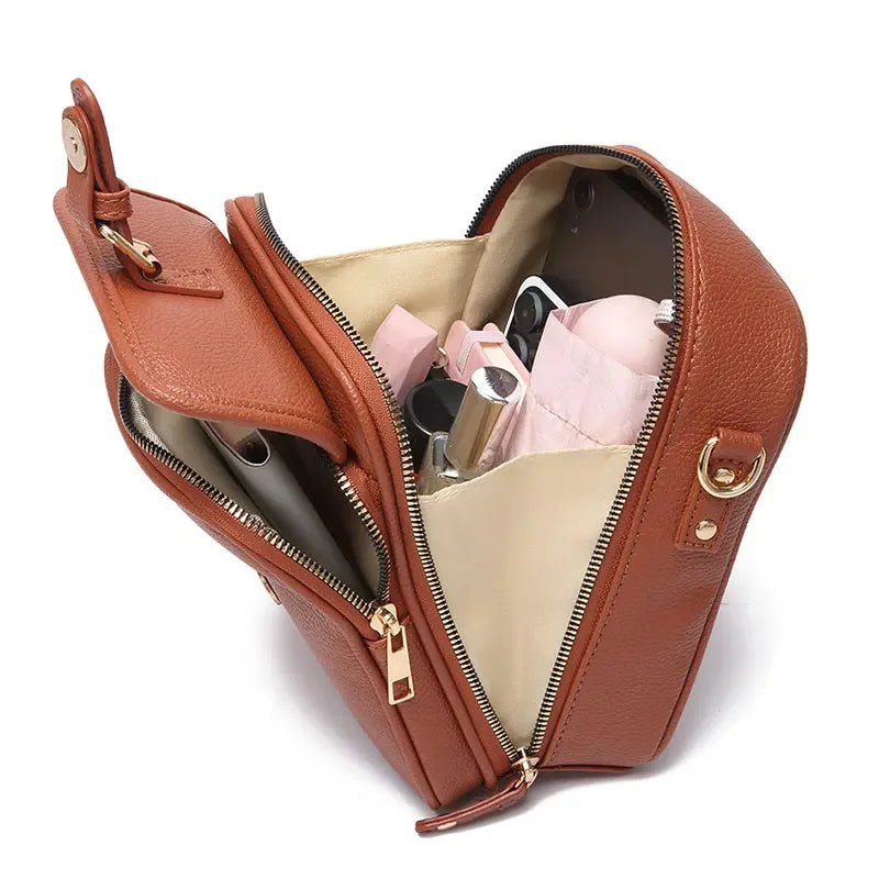 Women's Vintage Crossbody Bag with Card Holder