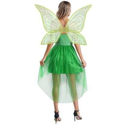 Women’s Halloween Tinkerbell Dress with Wings
