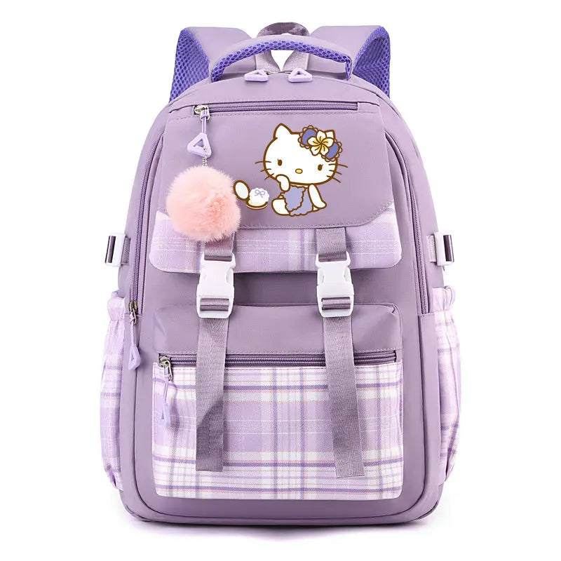 Casual School Backpack with Adjustable Straps and Character Print