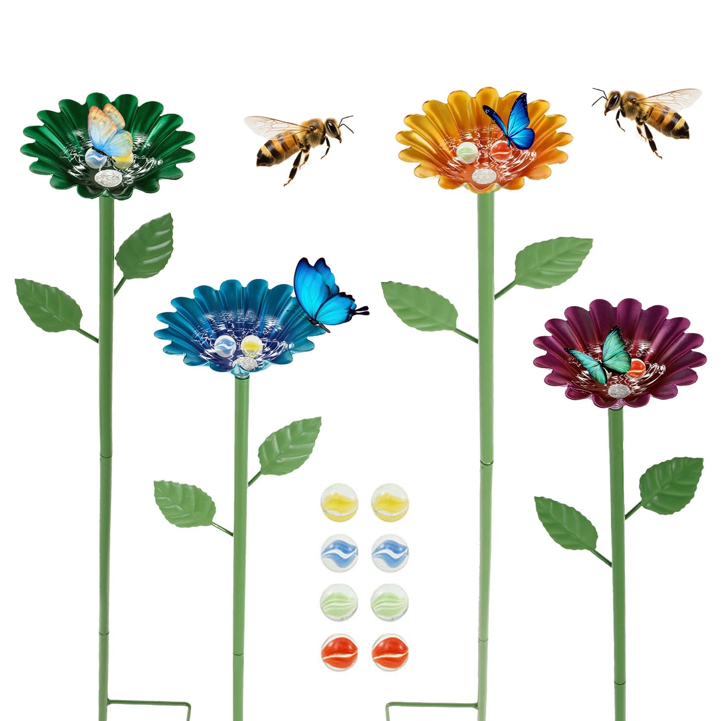 Bee Watering Station Garden Flower Feeder Stake