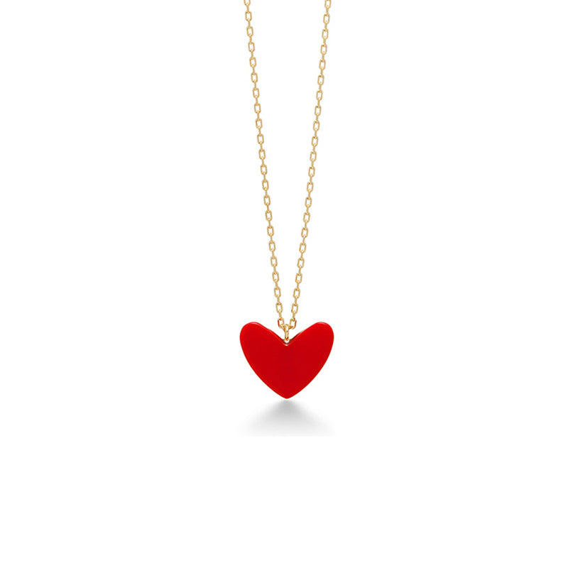 Scarlet Charm Heart Necklace