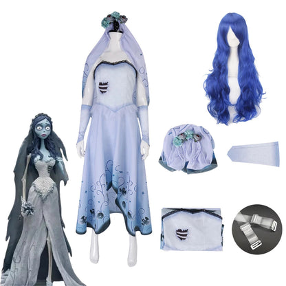Corpse Masquerade Bride Emily Cosplay Costume Wig