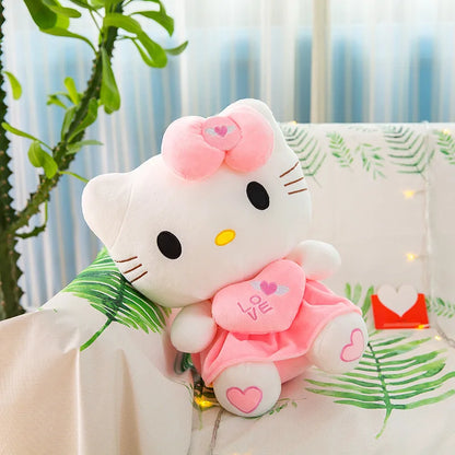 25cm Hello Kitty Plush Heart Hugging Toy