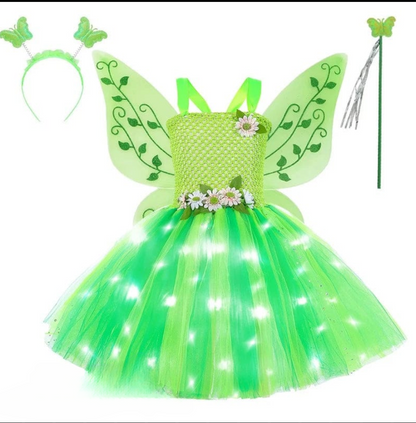 Girls’ Fairy and Princess Dress with Wings