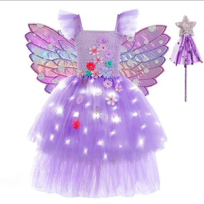 Girls’ Fairy and Princess Dress with Wings