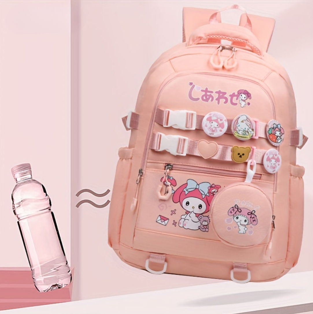 Character-Themed Multi-Pocket Backpack
