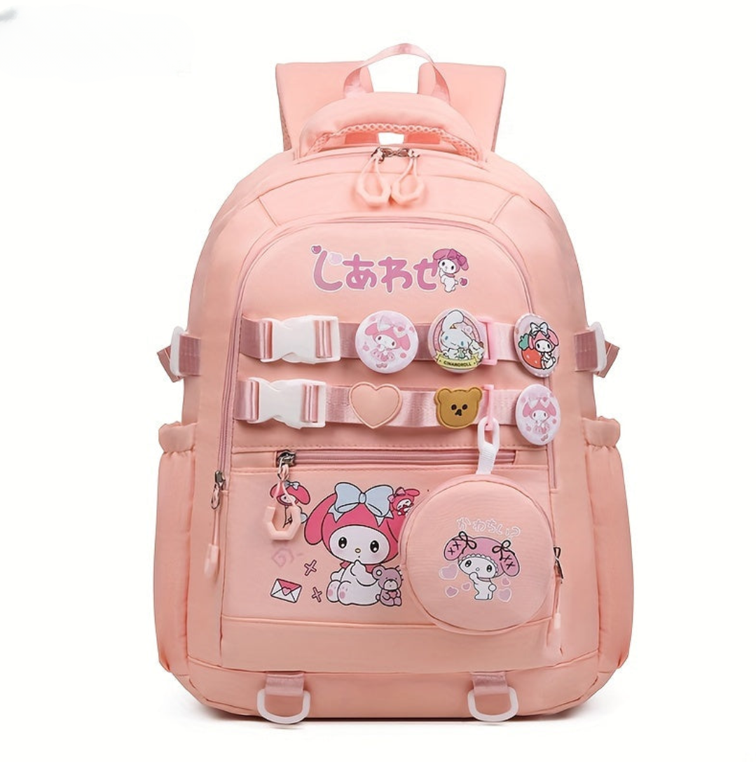 Character-Themed Multi-Pocket Backpack