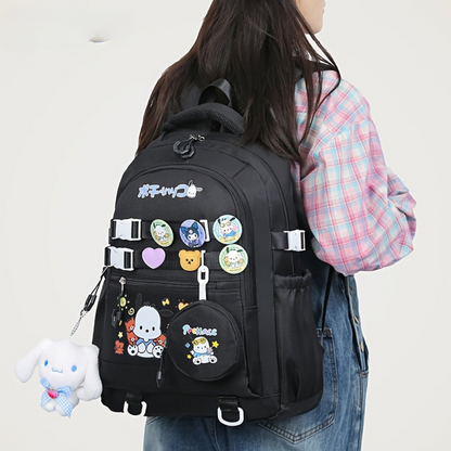 Character-Themed Multi-Pocket Backpack