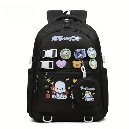Character-Themed Multi-Pocket Backpack