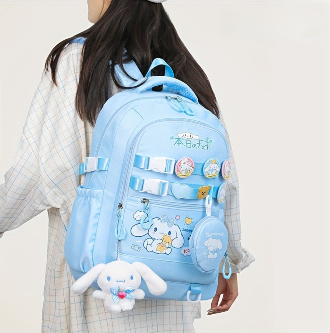 Character-Themed Multi-Pocket Backpack