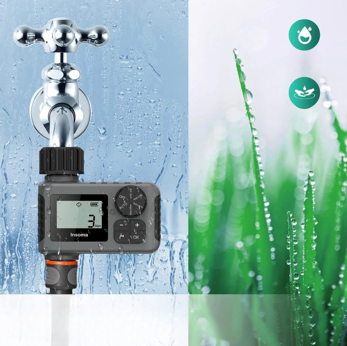 Automatic Garden Hose Water Timer with LCD Display