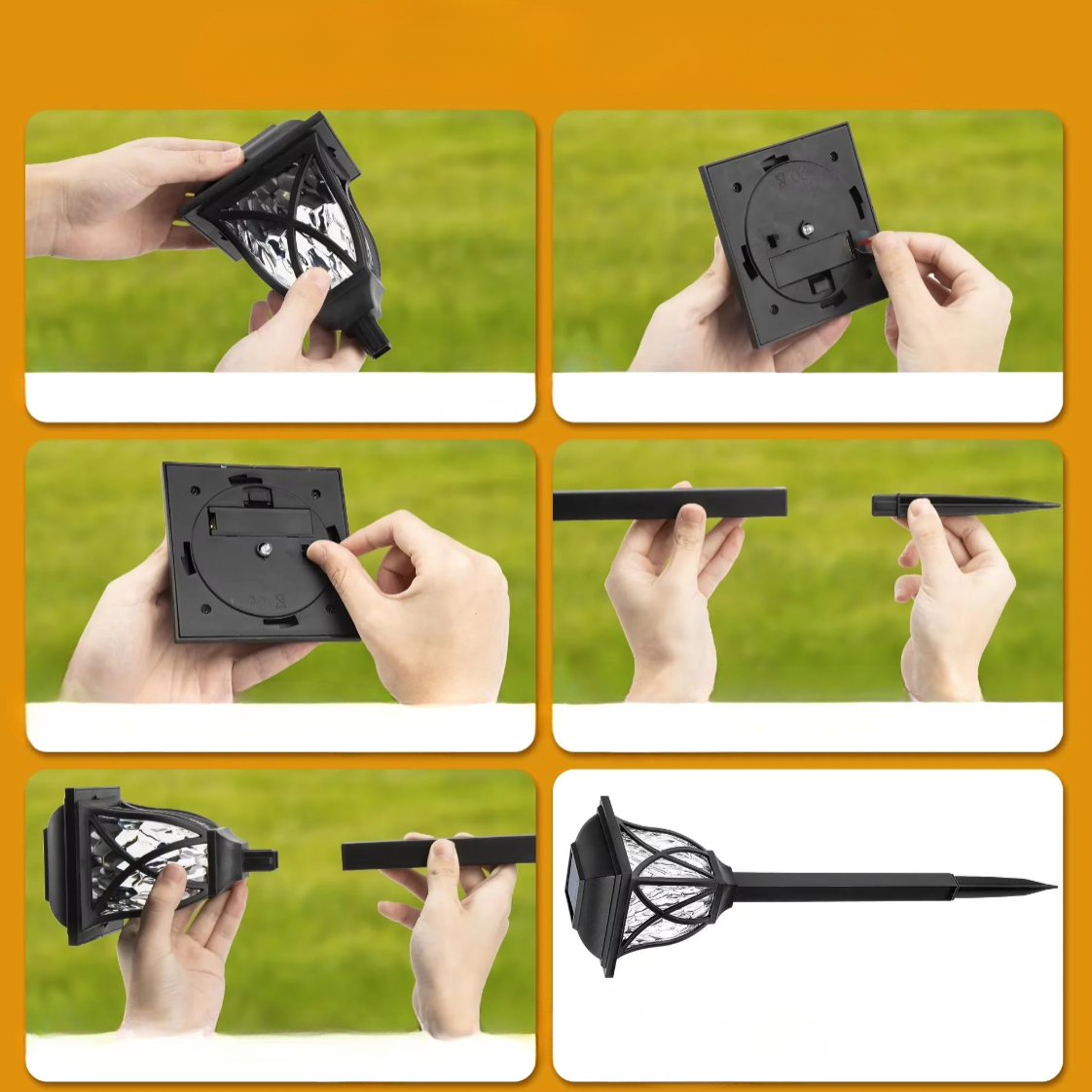 Solar Garden Pathway Lights Waterproof Outdoor Landscape Lamps