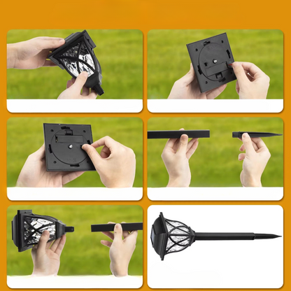 Solar Garden Pathway Lights Waterproof Outdoor Landscape Lamps