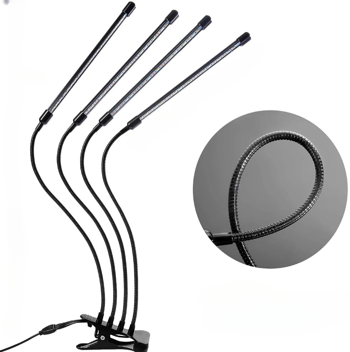 LED Plant Grow Light with Timer and Clip
