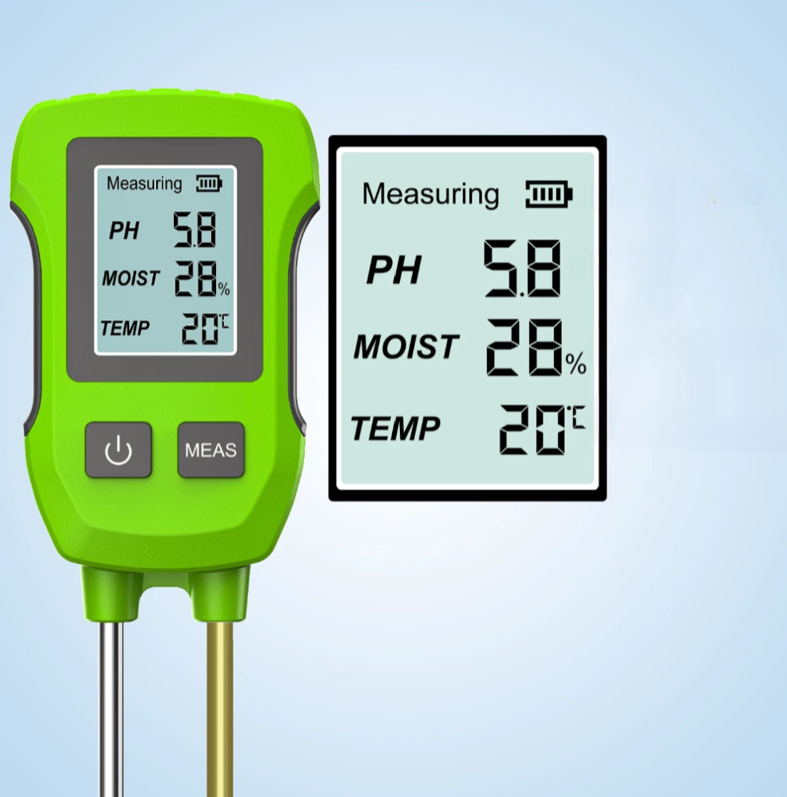 3-in-1 Digital Soil Tester for pH Moisture Temperature