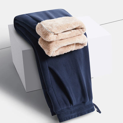 Unisex Fleece Lined Drawstring Sweatpants for Winter