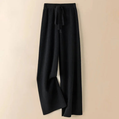 Knit High Waist Straight Ankle Pants for Women