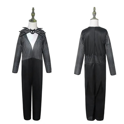 Boys Jack Skellington Striped Halloween Costume