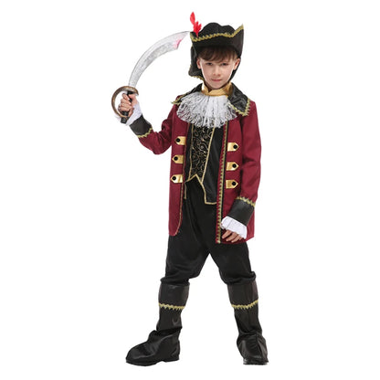 Kids Navy Pirate Costume with Jacket and Hat