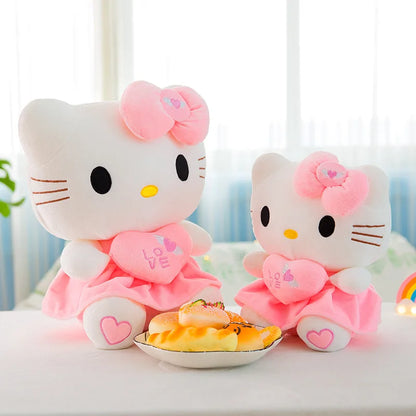 25cm Hello Kitty Plush Heart Hugging Toy