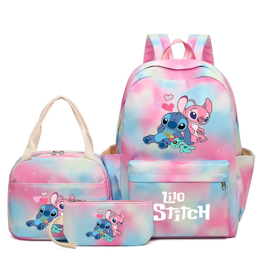 3-Piece Kids Backpack Set with Lunch Bag and Pencil Case – Character Design