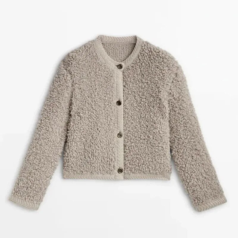 Women's Textured Button-Front Cardigan Jacket