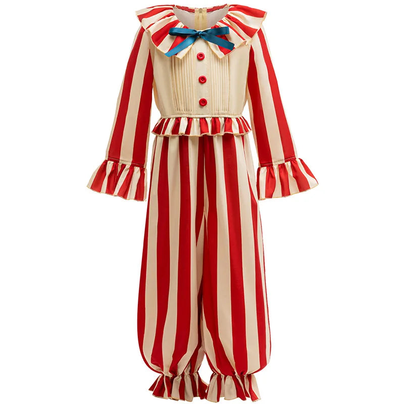 Kid Clown Cornfield Jumpsuit Halloween Costume