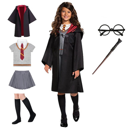 Girls' Halloween Striped Top and Cape Costume