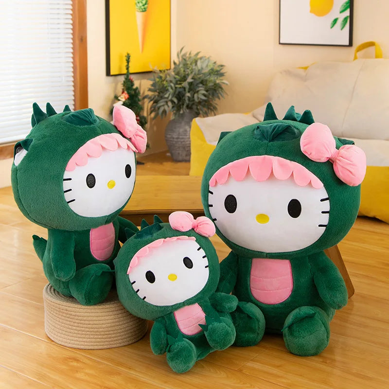 Giant Kawaii Hello Kitty Dinosaur Plush Toy