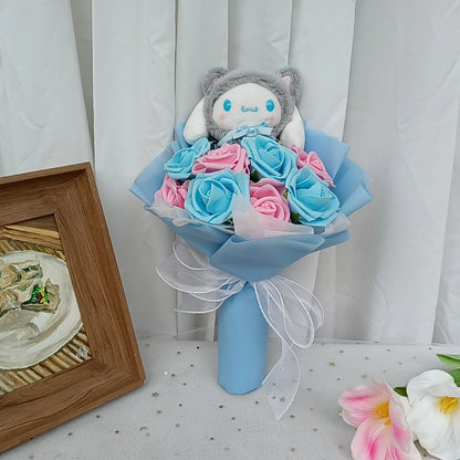 Kuromi Hello Kitty Plush Rose Bouquet