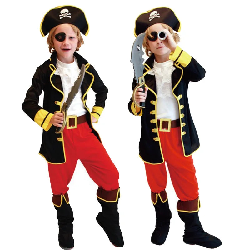 Kids Pirate Costume Set with Hat and Accessories