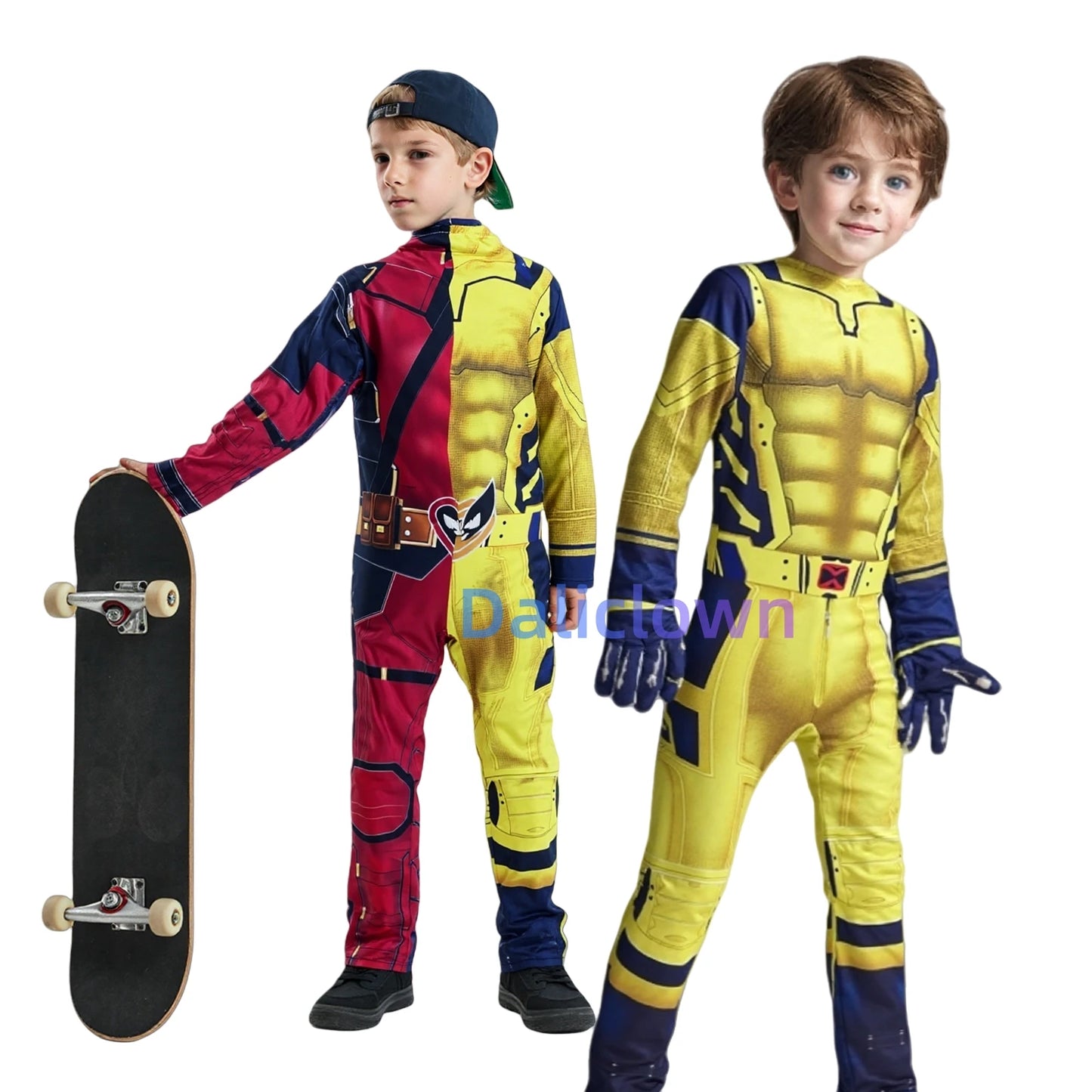 Kids Full-Body Superhero Costume Jumpsuit