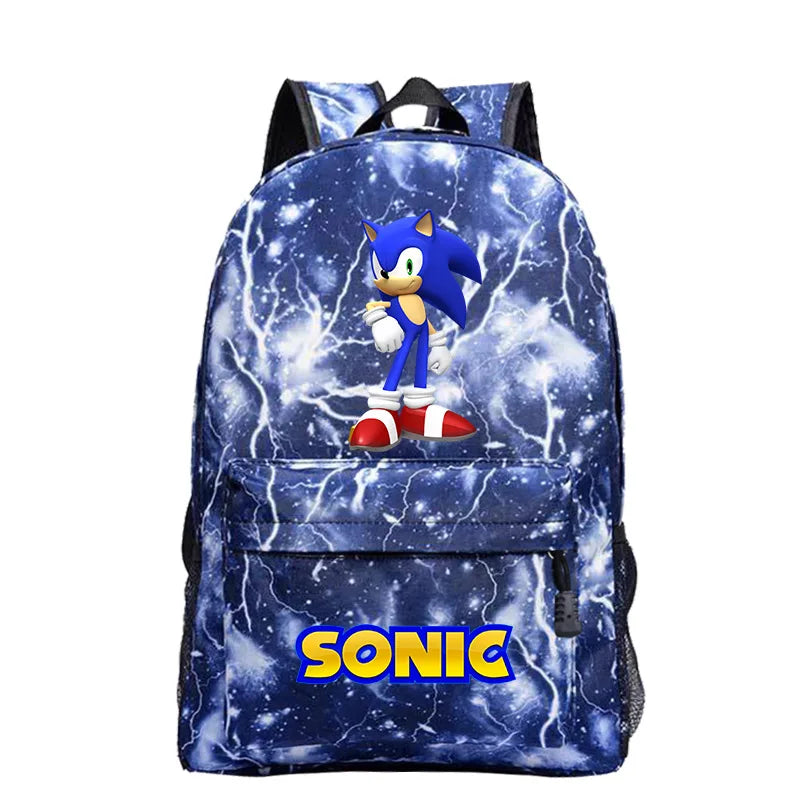Cartoon Print Canvas Backpack with Adjustable Straps