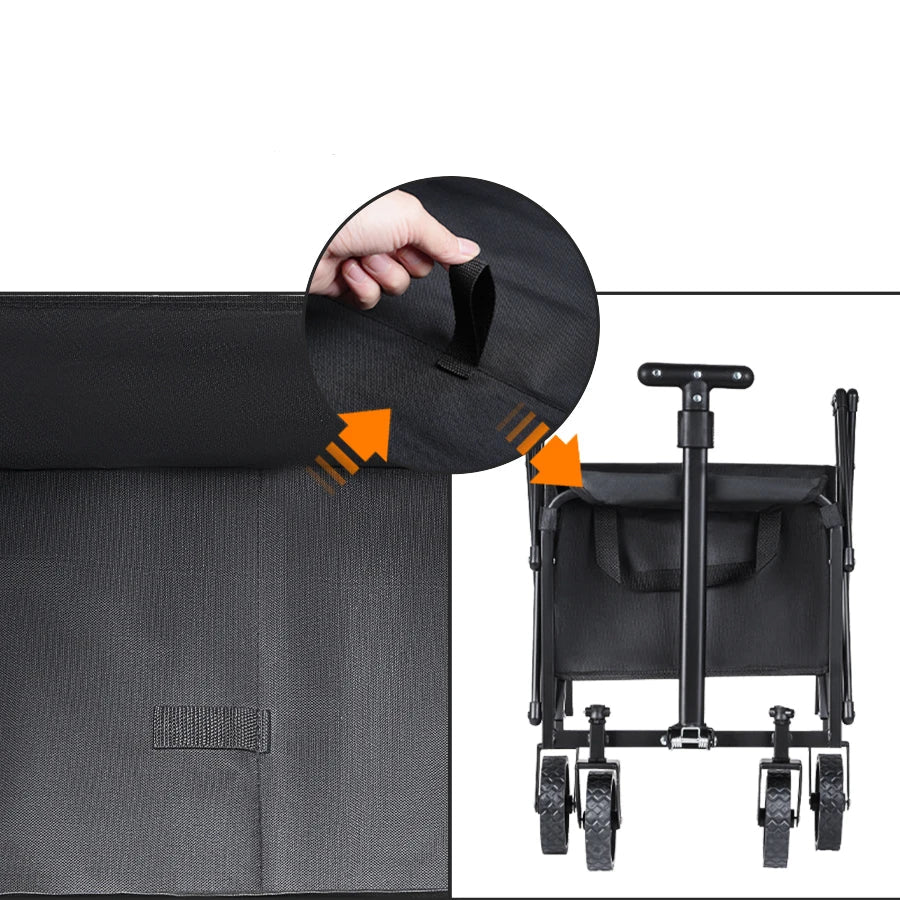 Heavy Duty Foldable Utility Wagon Cart with Wheels