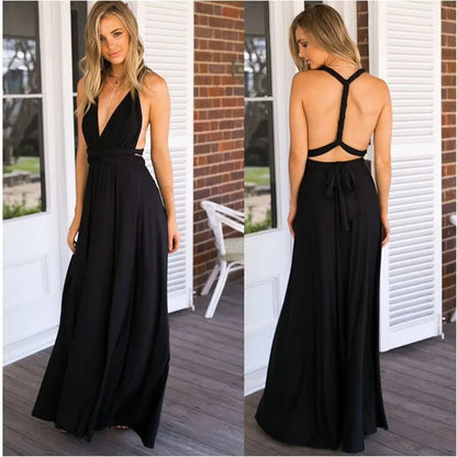 Chic Long Red Boho Dress for Women