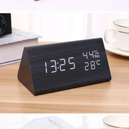 LED Digital Alarm Clock with Temperature & Humidity Display