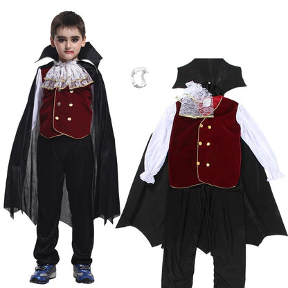 Halloween Kids Ghost Bride Vampire Costume Set