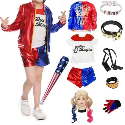 Children's Comic-Inspired Costume Set with Accessories for Cosplay and Events