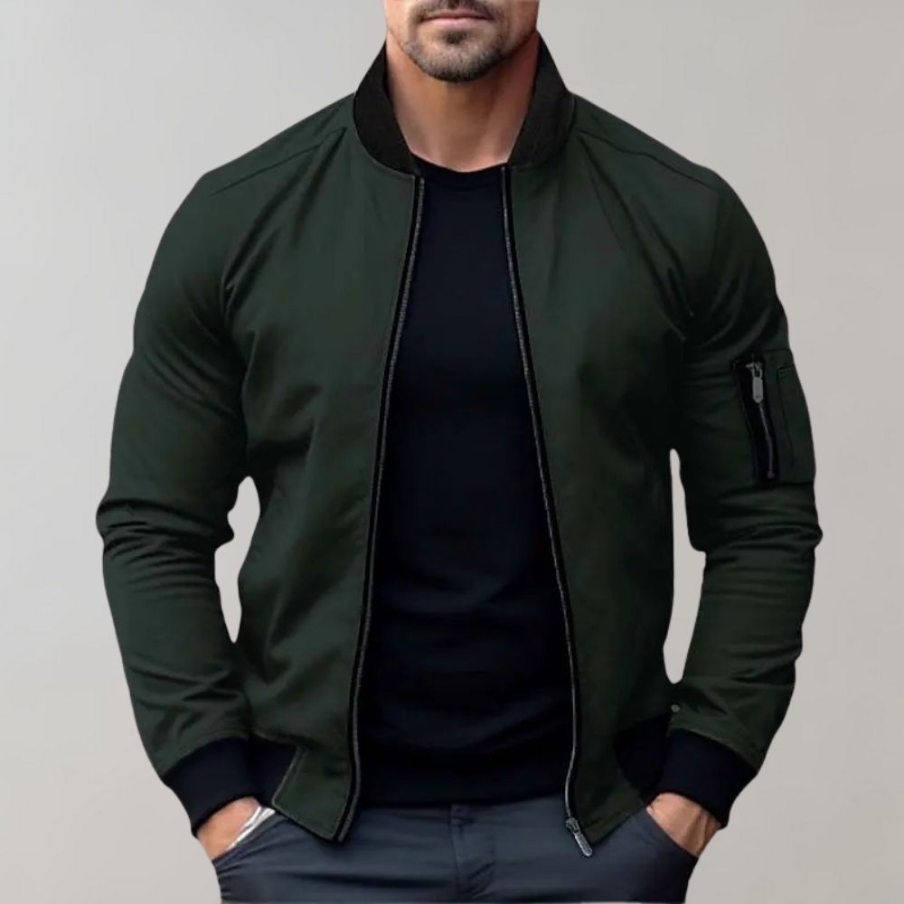 Men's Lightweight Zip-Up Bomber Jacket