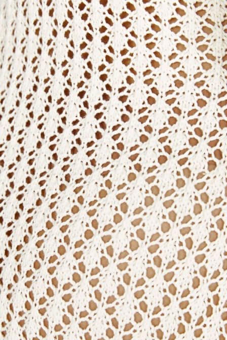 Elegant Crochet Maxi Dress with Flared Sleeves