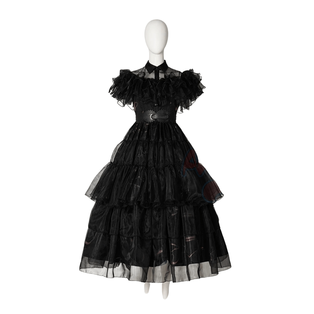 Black Layered Gothic Costume Dress
