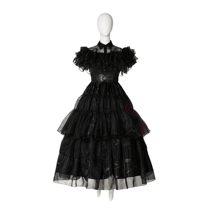 Black Layered Gothic Costume Dress