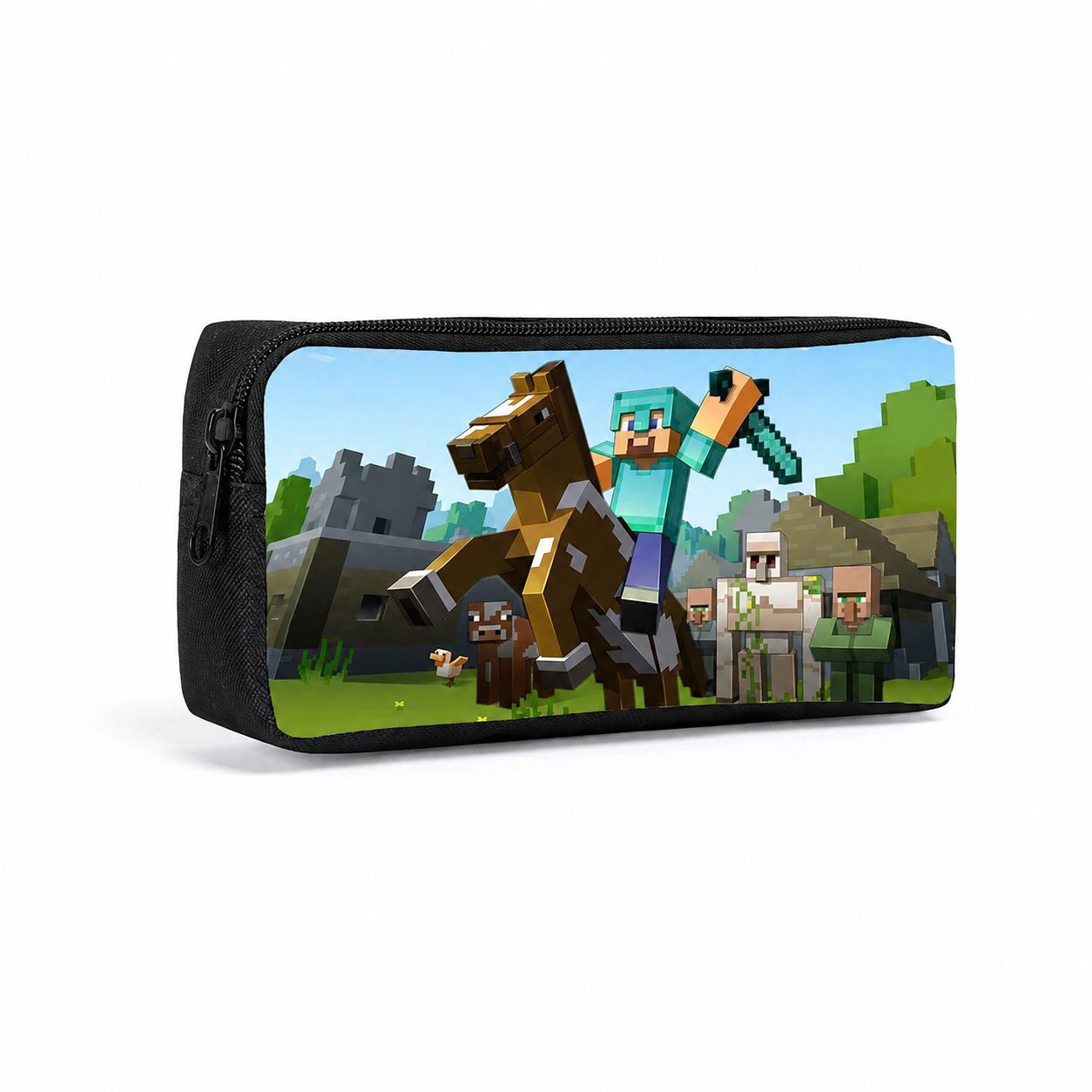 Minecraft Pixel Block Pencil Case – Square Stationery Pouch