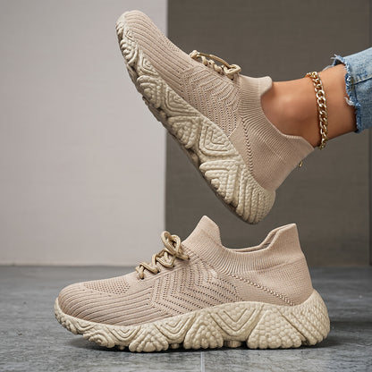 Women’s Lightweight Knitted Sneakers for Casual Outdoor Wear